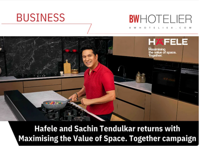 Hafele and Sachin Tendulkar returns with Maximising the Value of Space. Together campaign