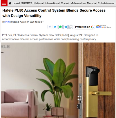 Hafele PL50 Access Control System Blends Secure Access with Design Versatility
