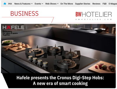 Hafele presents the Cronus Digi-Step Hobs: A new era of smart cooking