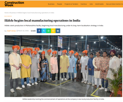 Häfele begins local manufacturing operations in India