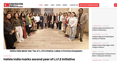 Hafele India marks second year of L.I.F.E initiative.
