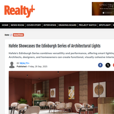 Hafele Showcases the Edinburgh Series of Architectural Lights