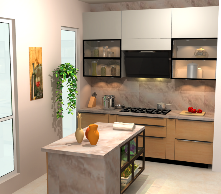 Built-in, brass burner gas hob